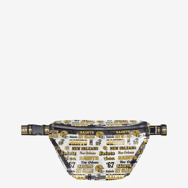 New Orleans Saints Répétez le sac banane transparent à imprimé rétro