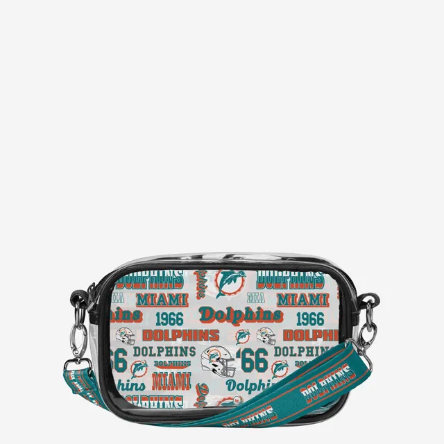 Miami Dolphins Répéter Sac à bandoulière transparent à imprimé rétro
