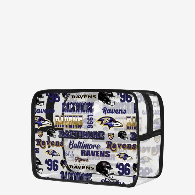 Baltimore Ravens Répéter Trousse à maquillage transparente à imprimé rétro