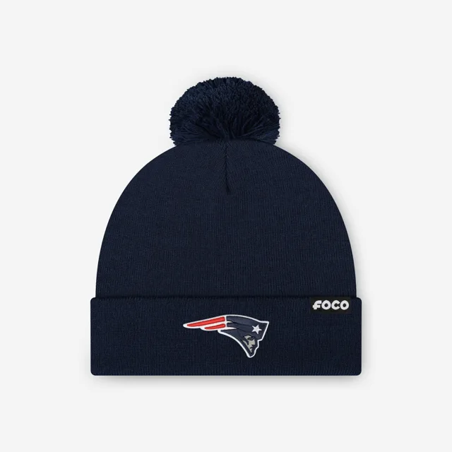 Bonnet à pompon avec logo principal New England Patriots Basic