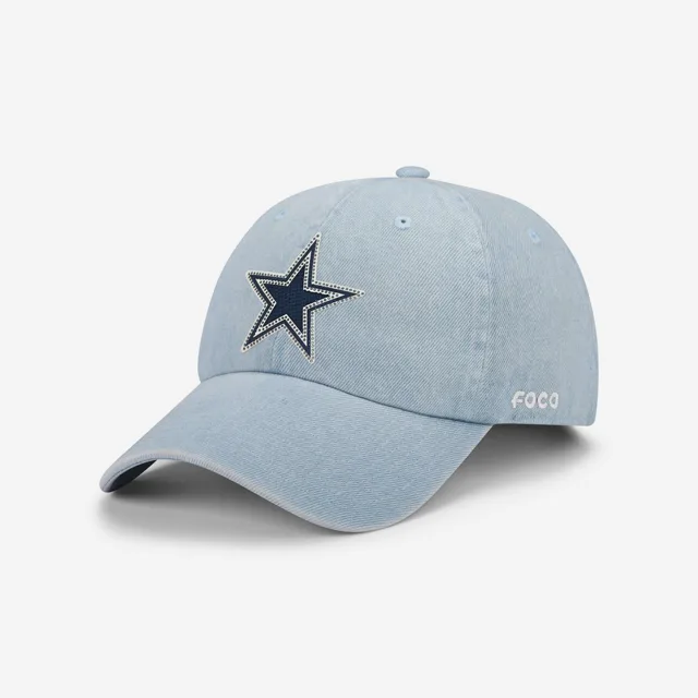 Dallas Cowboys Casquette décontractée en denim avec logo strass