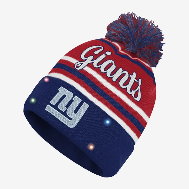 New York Giants Bonnet lumineux avec mot-symbole pour femme