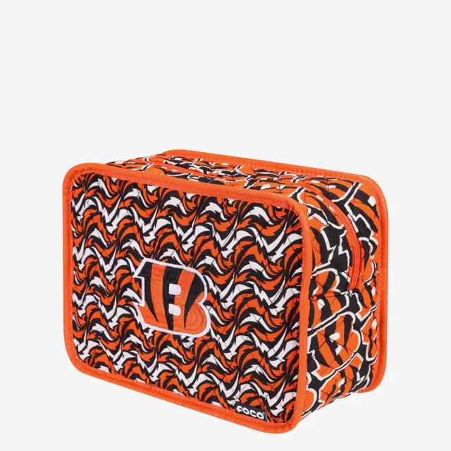 Trousse à maquillage imprimée matelassée Cincinnati Bengals