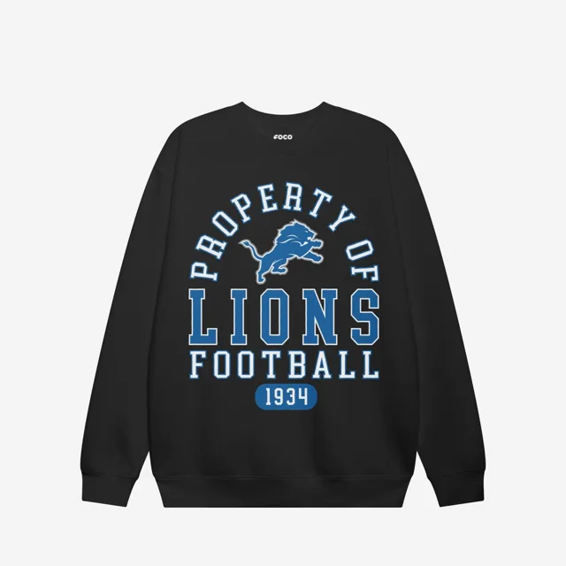 Detroit Lions Propriété du sweat-shirt à col rond