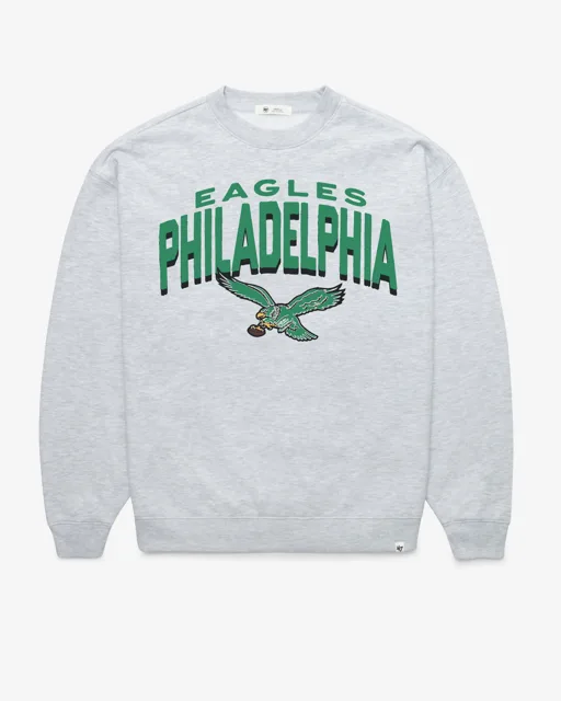 Philadelphia Eagles HISTORIQUE CAMPUS ARCH CLOUD '47 OVERSIZED CREW FEMME