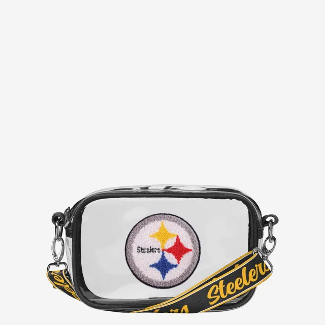 Pittsburgh Steelers Sac à bandoulière transparent avec logo chenille