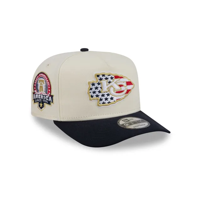 Kansas City Chiefs Casquette Snapback 9FIFTY A-Frame avec étoiles et rayures blanches chromées