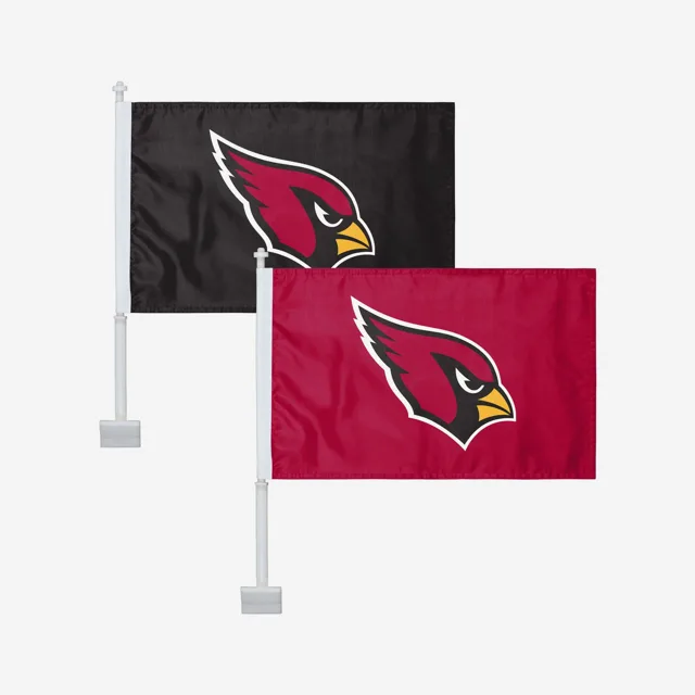 Arizona Cardinals Lot de 2 drapeaux de voiture solides