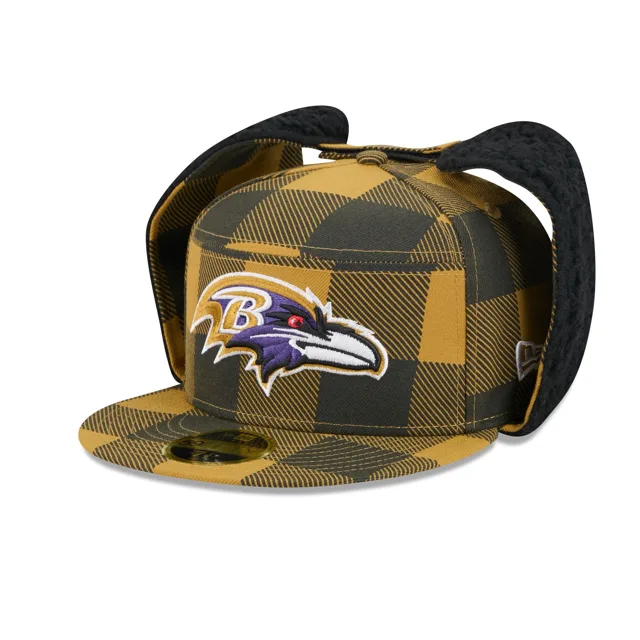 Baltimore Ravens Chapeau ajusté à panneau fendu avec oreilles de chien 59FIFTY