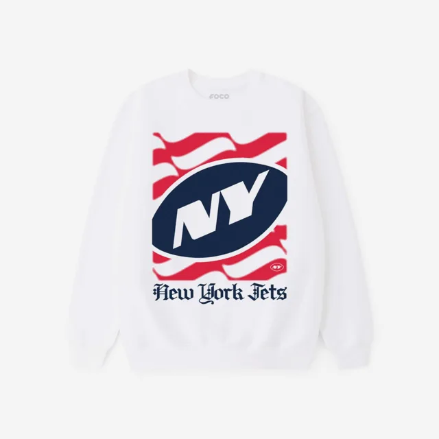New York Jets Sweat-shirt à col rond avec logo American Heritage
