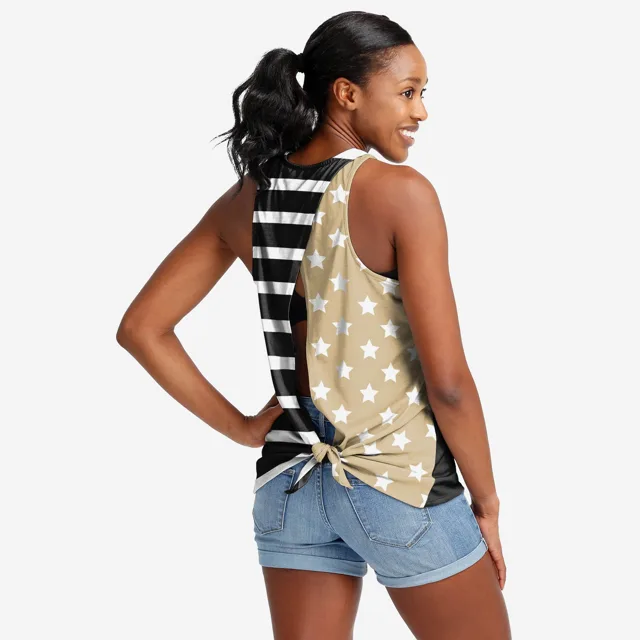 New Orleans Saints Haut sans manches Americana Tie-Breaker pour femme