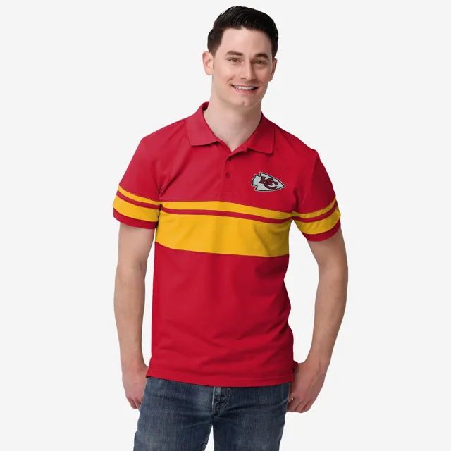 Polo à rayures en coton Kansas City Chiefs