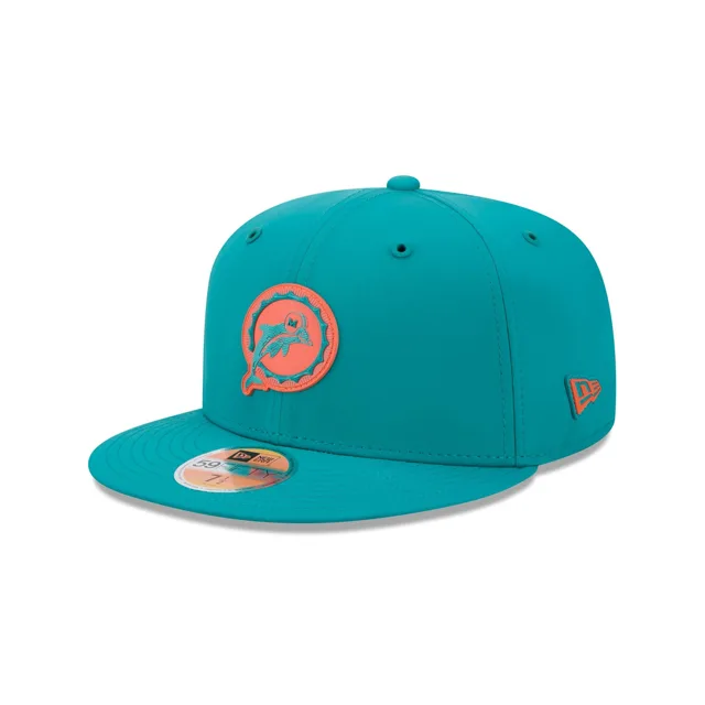 Miami Dolphins 2026 Sideline Historic 59FIFTY Casquette ajustée