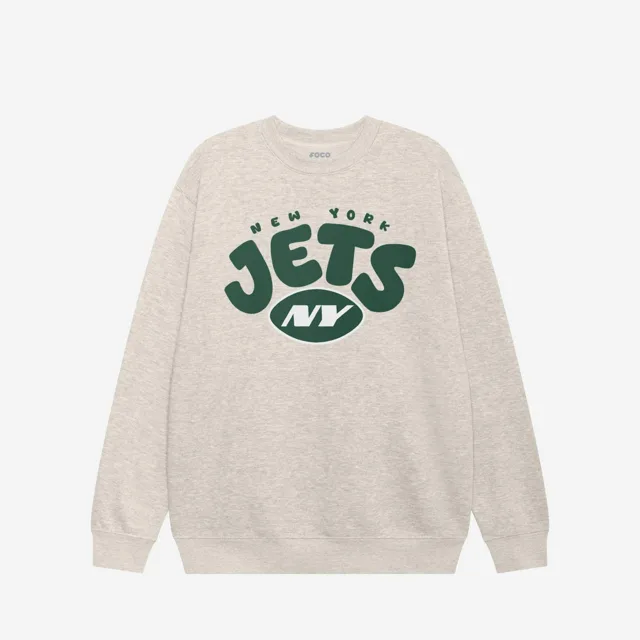 Sweat-shirt à col rond bulle New York Jets