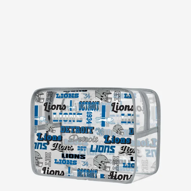 Detroit Lions Répéter Trousse à maquillage transparente à imprimé rétro