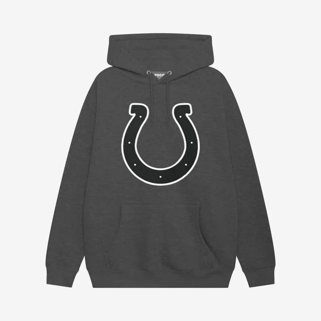 Indianapolis Colts Sweat à capuche avec logo principal noir et blanc