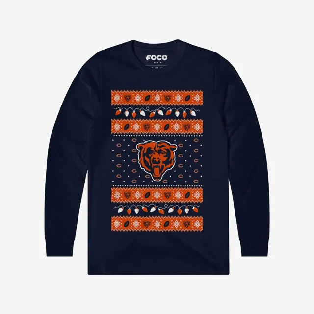 Chicago Bears Pull à manches longues Holiday Lights