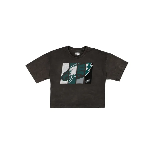 Philadelphia Eagles T-shirt court noir Sport Night pour femme