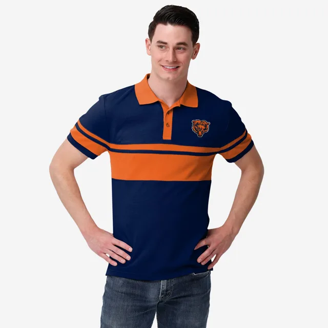 Polo à rayures en coton Chicago Bears
