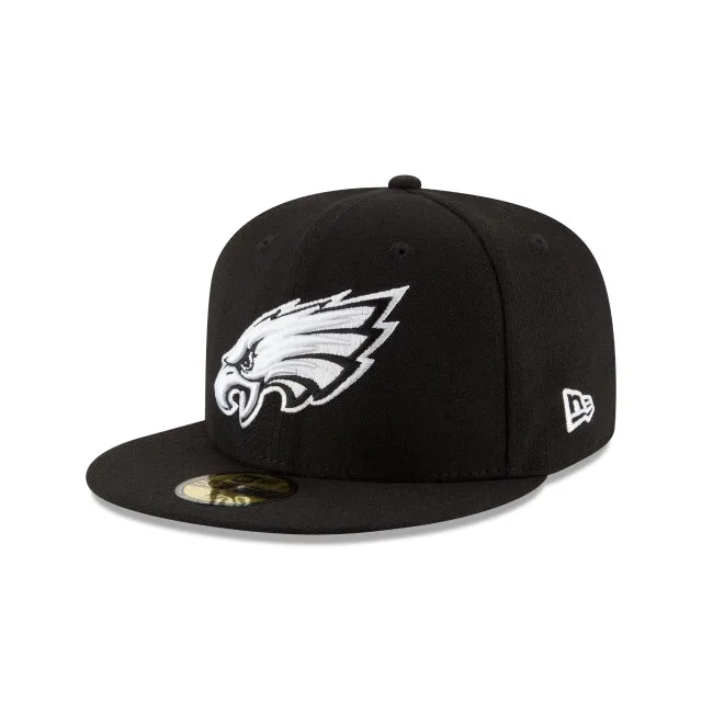 Philadelphia Eagles Chapeau ajusté 59FIFTY noir et blanc
