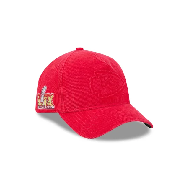 Kansas City Chiefs Chapeau Snapback non structuré en cordon de Wale fin délavé 9FORTY A-Frame