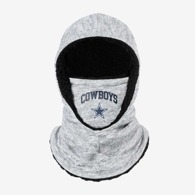 Dallas Cowboys Snood à capuche gris chiné avec grand logo