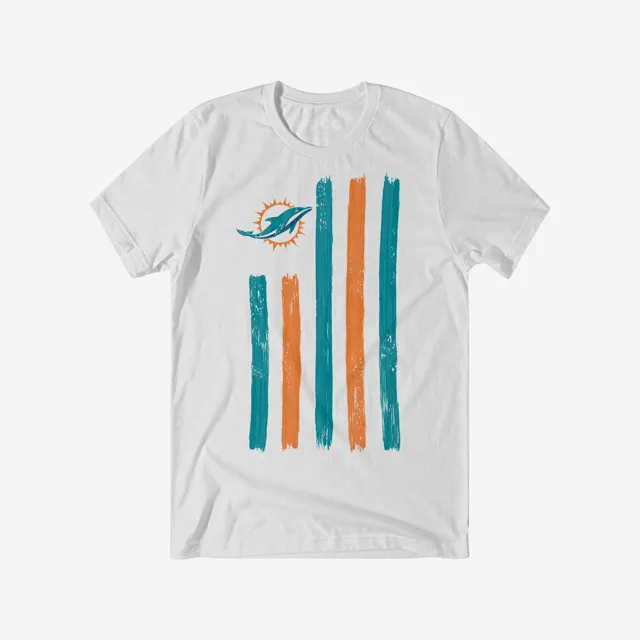 Miami Dolphins T-shirt drapeau coup de pinceau