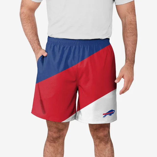 Buffalo Bills Short d'entraînement à double doublure en duvet color block