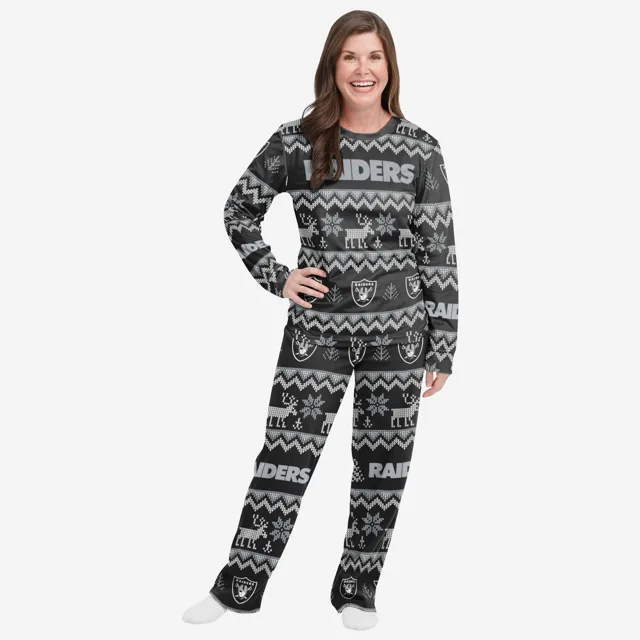 Las Vegas Raiders Pyjama de vacances en famille à motif laid pour femme