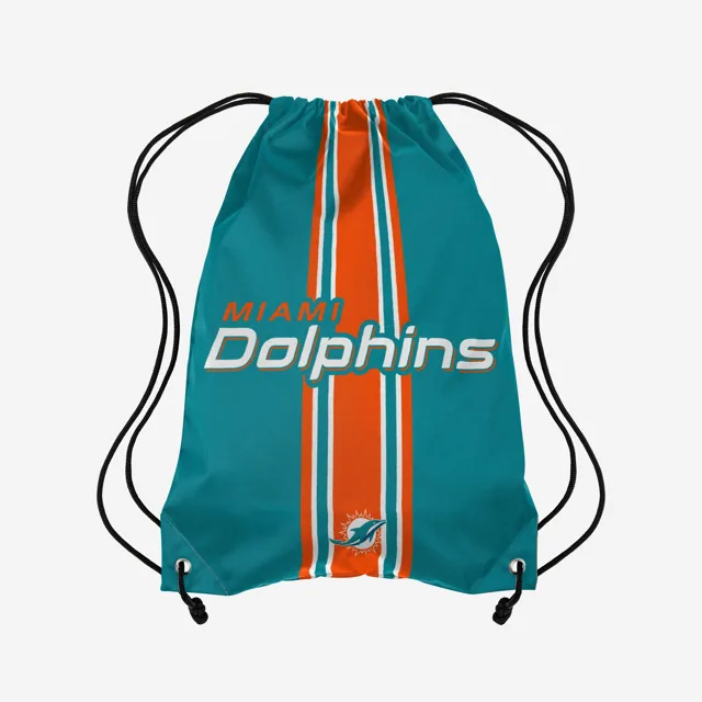 Miami Dolphins Sac à dos avec cordon de serrage Team Stripe Wordmark