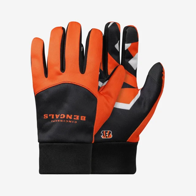 Cincinnati Bengals Gants de textos avec logo sur la paume