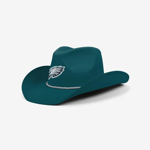 Chapeau de cowboy avec logo strass couleur équipe Philadelphia Eagles
