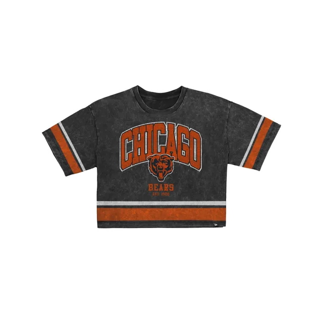Chicago Bears T-shirt court à rayures vintage pour femme