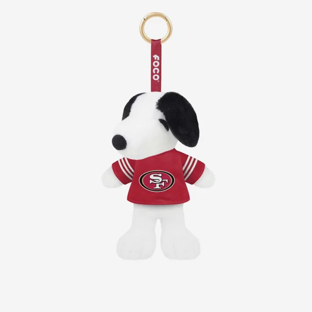 San Francisco 49ers Porte-clés en peluche Snoopy Peanuts avec breloque pour sac