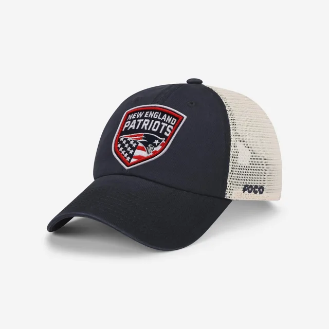 New England Patriots Casquette de camionneur décontractée avec patch Americana
