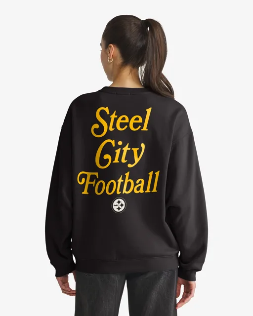 Pittsburgh Steelers SHOUT IT OUT '47 OVERSIZED CREW FEMME