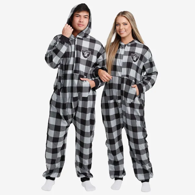 Pyjama une pièce à carreaux Las Vegas Raiders