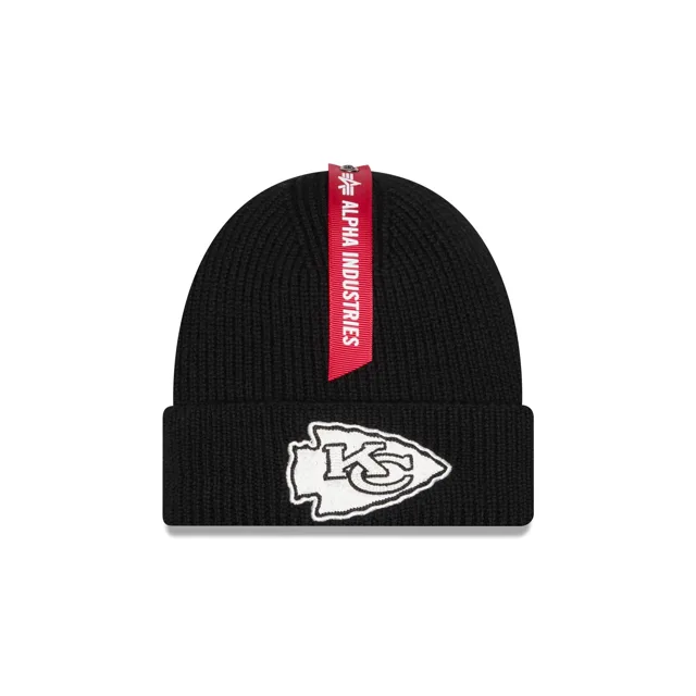 Alpha Industries x Kansas City Chiefs Bonnet en tricot noir à revers