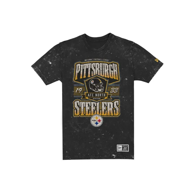 Pittsburgh Steelers T-shirt noir graphique délavé