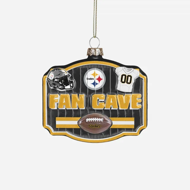 Pittsburgh Steelers Ornement de grotte en verre soufflé