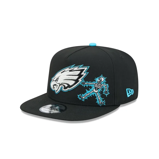 Philadelphia Eagles Casquette Snapback à cadre en A avec squelette à choc électrique 9FIFTY