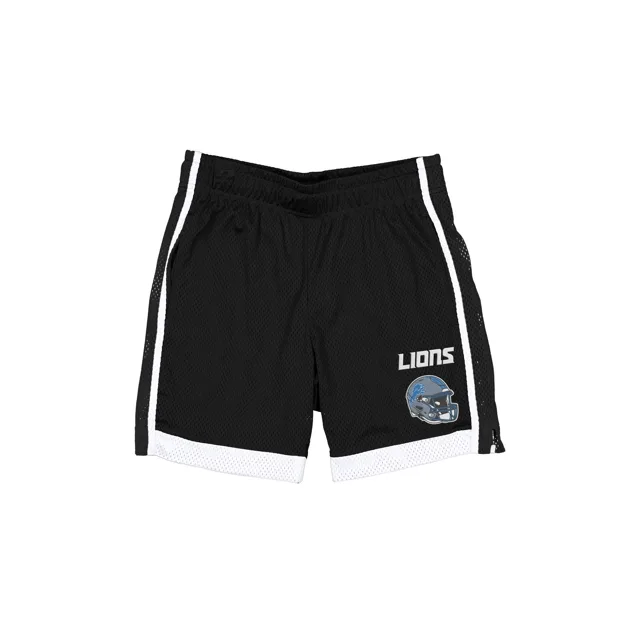 Short d'été noir Detroit Lions