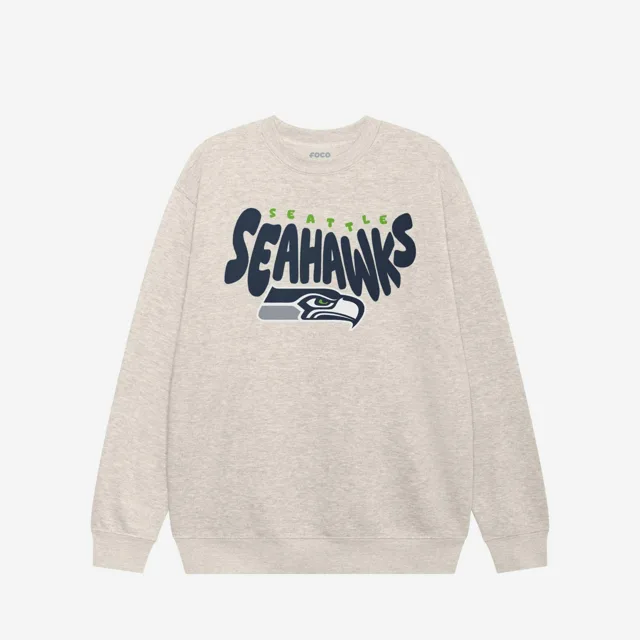 Sweat-shirt à col rond bulle Seattle Seahawks