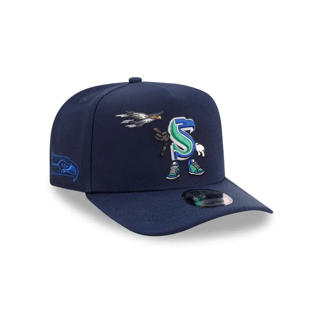 Chapeau Snapback Seattle Seahawks Cartoon 9FIFTY A-Frame