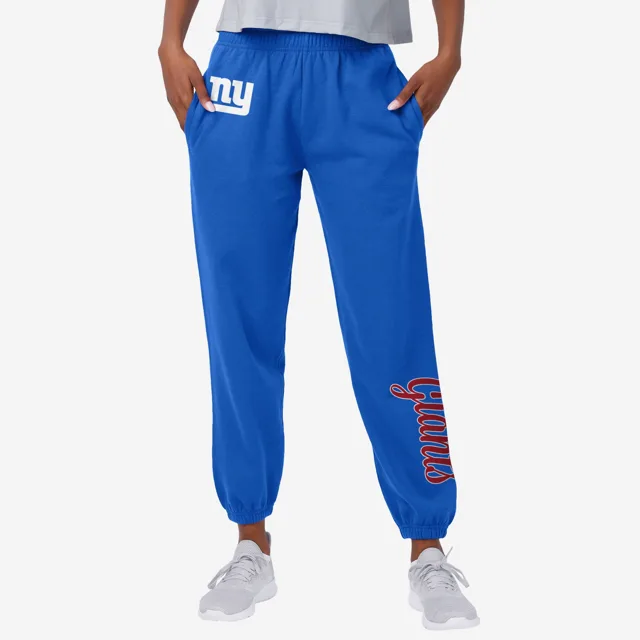 New York Giants Pantalon de survêtement couleur équipe avec mot-symbole pour femmes