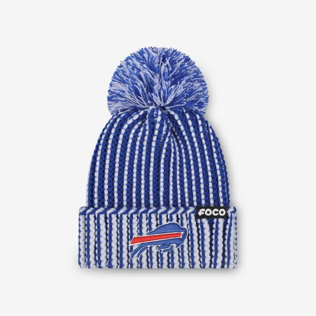 Buffalo Bills Bonnet à pompon en tricot vertical avec logo principal