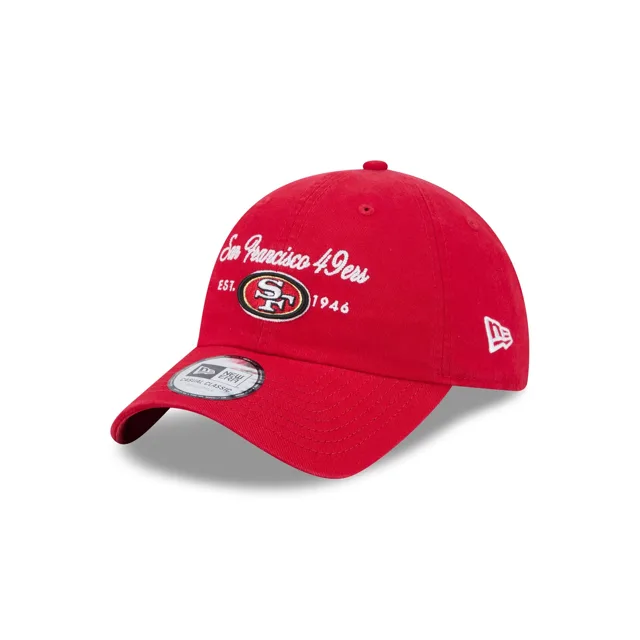 San Francisco 49ers Script Wordmark Chapeau réglable classique décontracté