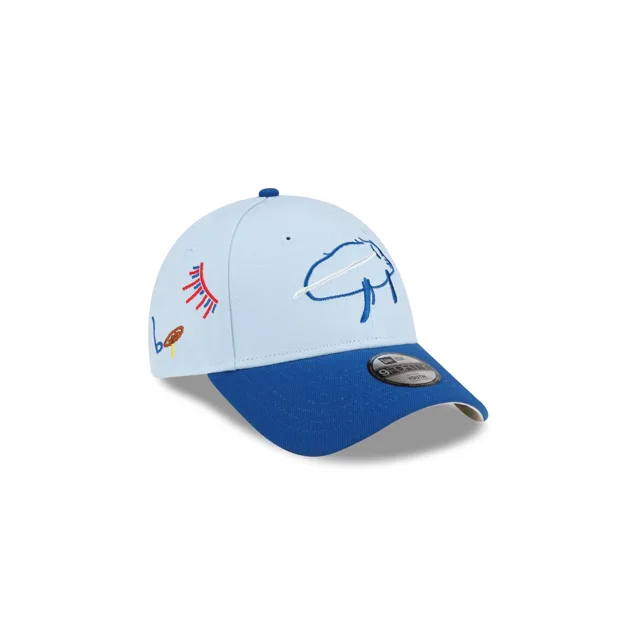 Buffalo Bills Billustration par Grace Casquette 9FORTY Snapback pour enfants