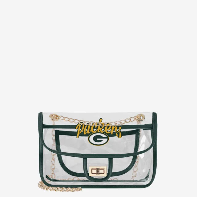 Green Bay Packers Sac à bandoulière transparent avec chaîne