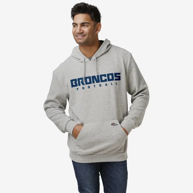 Denver Broncos Sweat à capuche tissé gris